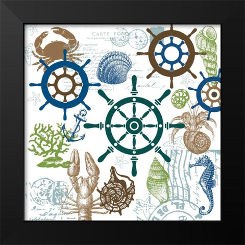 Natural Sea Life Black Modern Wood Framed Art Print by Hogan, Melody