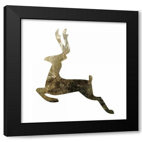 Glimmer Deer 3 Black Modern Wood Framed Art Print with Double Matting by Hogan, Melody