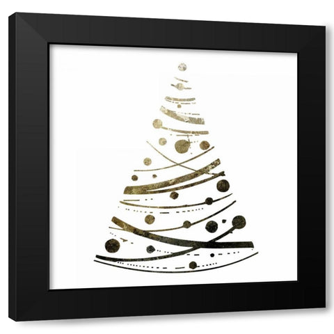 Glimmer Trees 3 Black Modern Wood Framed Art Print by Hogan, Melody