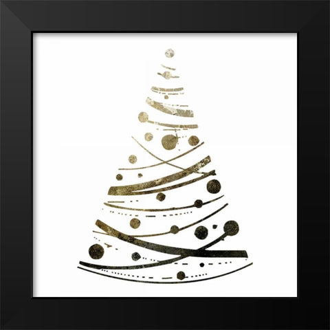 Glimmer Trees 3 Black Modern Wood Framed Art Print by Hogan, Melody