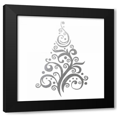 Silver Trees 1 Black Modern Wood Framed Art Print by Hogan, Melody