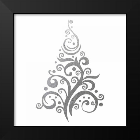 Silver Trees 1 Black Modern Wood Framed Art Print by Hogan, Melody
