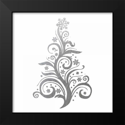 Silver Trees 2 Black Modern Wood Framed Art Print by Hogan, Melody