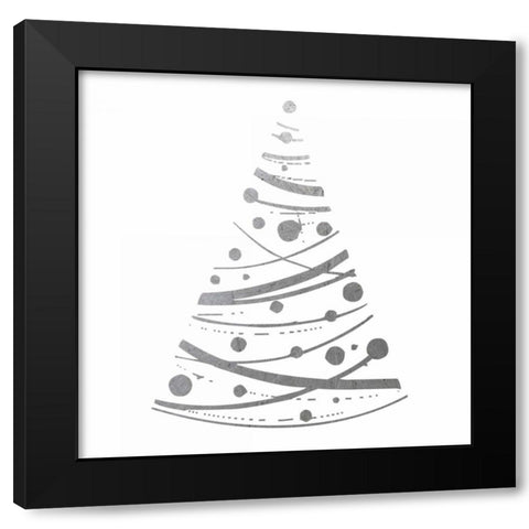 Silver Trees 3 Black Modern Wood Framed Art Print by Hogan, Melody