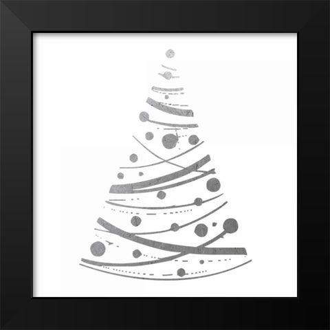 Silver Trees 3 Black Modern Wood Framed Art Print by Hogan, Melody