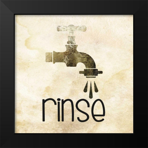 Glitz Bath 1 Black Modern Wood Framed Art Print by Hogan, Melody