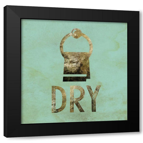 Mint Glitz Bath 3 Black Modern Wood Framed Art Print by Hogan, Melody