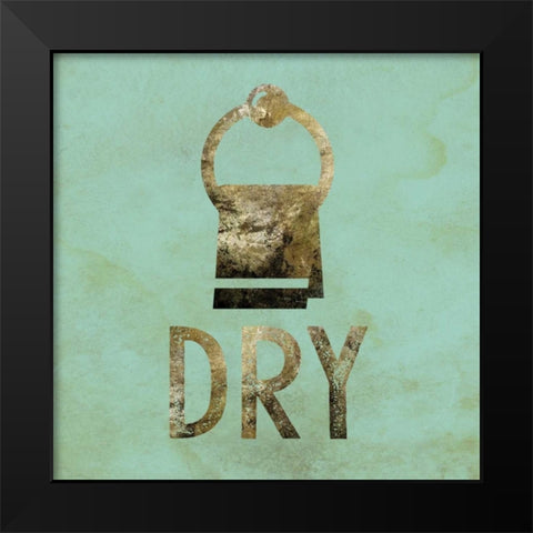 Mint Glitz Bath 3 Black Modern Wood Framed Art Print by Hogan, Melody