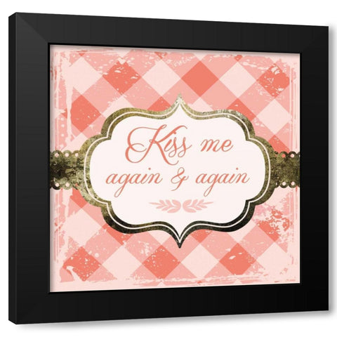 Kiss Me Again Black Modern Wood Framed Art Print with Double Matting by Hogan, Melody
