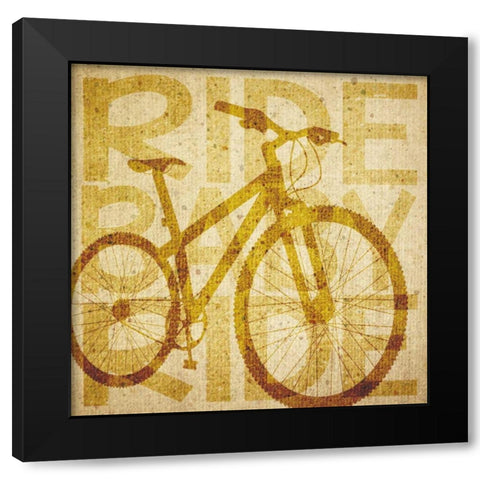 Bike Canvas 1 Black Modern Wood Framed Art Print by Hogan, Melody