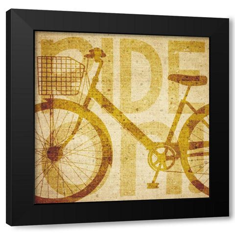 Bike Canvas 2 Black Modern Wood Framed Art Print by Hogan, Melody