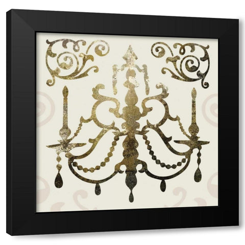 Glamour Gold 1 Black Modern Wood Framed Art Print by Hogan, Melody