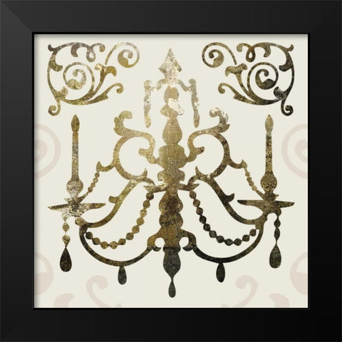 Glamour Gold 1 Black Modern Wood Framed Art Print by Hogan, Melody