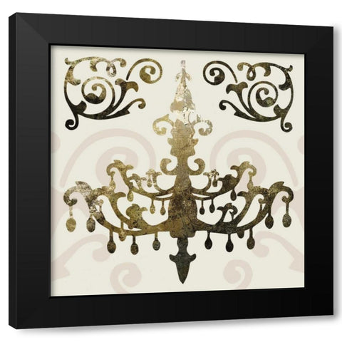 Glamour Gold 4 Black Modern Wood Framed Art Print with Double Matting by Hogan, Melody