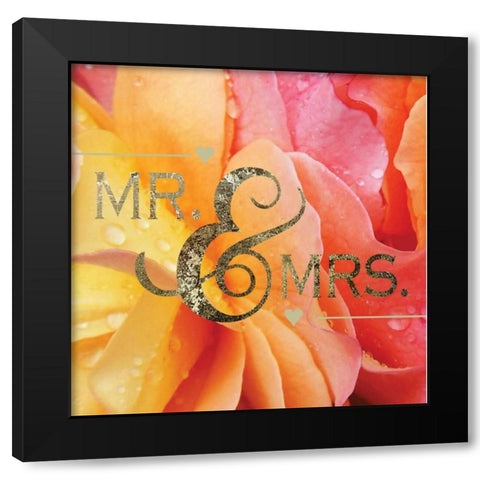 Loving Couple Black Modern Wood Framed Art Print with Double Matting by Hogan, Melody