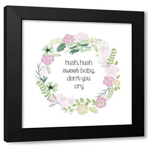 Baby Blush 2 Black Modern Wood Framed Art Print with Double Matting by Hogan, Melody