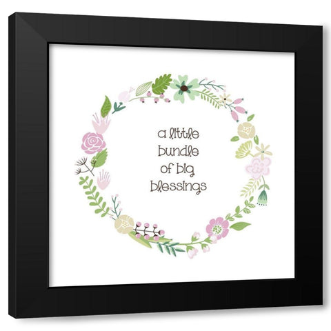Baby Blush 3 Black Modern Wood Framed Art Print by Hogan, Melody