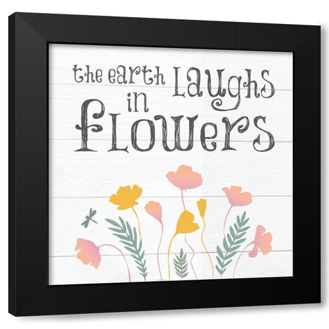 Botanical Inspiration Pastels 5 Black Modern Wood Framed Art Print by Hogan, Melody