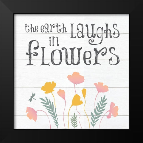 Botanical Inspiration Pastels 5 Black Modern Wood Framed Art Print by Hogan, Melody