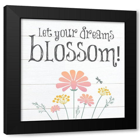 Botanical Inspiration Pastels 6 Black Modern Wood Framed Art Print with Double Matting by Hogan, Melody