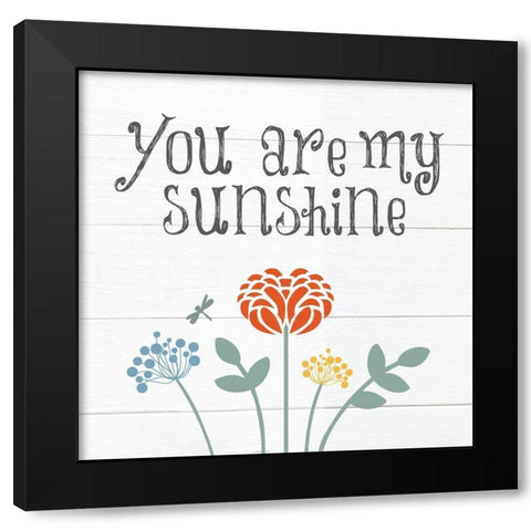 Botanical Inspiration Primary 1 Black Modern Wood Framed Art Print by Hogan, Melody