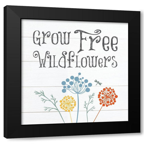Botanical Inspiration Primary 4 Black Modern Wood Framed Art Print with Double Matting by Hogan, Melody