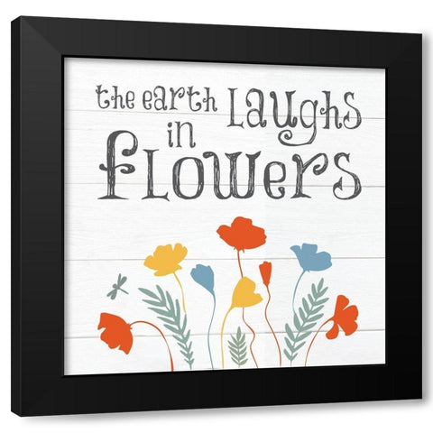 Botanical Inspiration Primary 5 Black Modern Wood Framed Art Print with Double Matting by Hogan, Melody