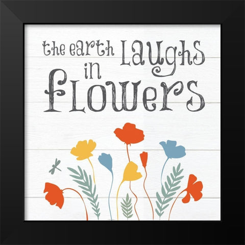 Botanical Inspiration Primary 5 Black Modern Wood Framed Art Print by Hogan, Melody