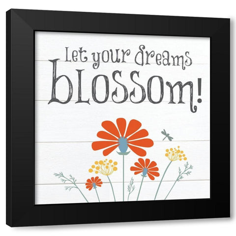 Botanical Inspiration Primary 6 Black Modern Wood Framed Art Print by Hogan, Melody