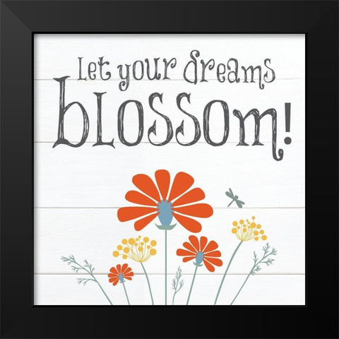 Botanical Inspiration Primary 6 Black Modern Wood Framed Art Print by Hogan, Melody