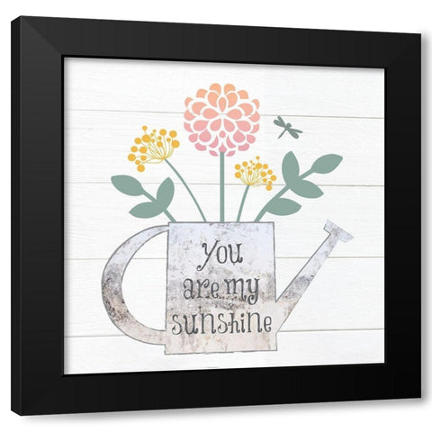 Botanical Pitchers Pastels 1 Black Modern Wood Framed Art Print with Double Matting by Hogan, Melody
