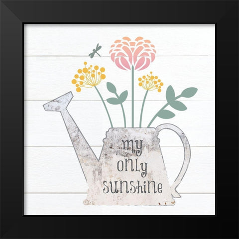 Botanical Pitchers Pastels 2 Black Modern Wood Framed Art Print by Hogan, Melody