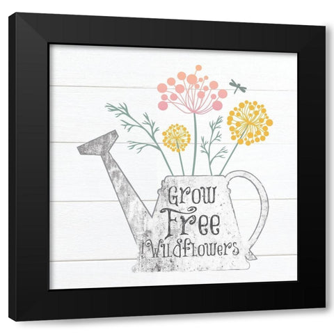 Botanical Pitchers Pastels 4 Black Modern Wood Framed Art Print with Double Matting by Hogan, Melody