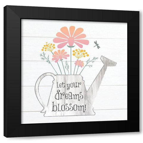 Botanical Pitchers Pastels 6 Black Modern Wood Framed Art Print with Double Matting by Hogan, Melody
