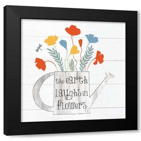 Botanical Pitchers Primary  5 Black Modern Wood Framed Art Print with Double Matting by Hogan, Melody