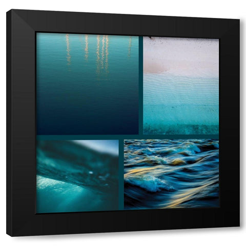 By the Sea 5 Black Modern Wood Framed Art Print by Hogan, Melody