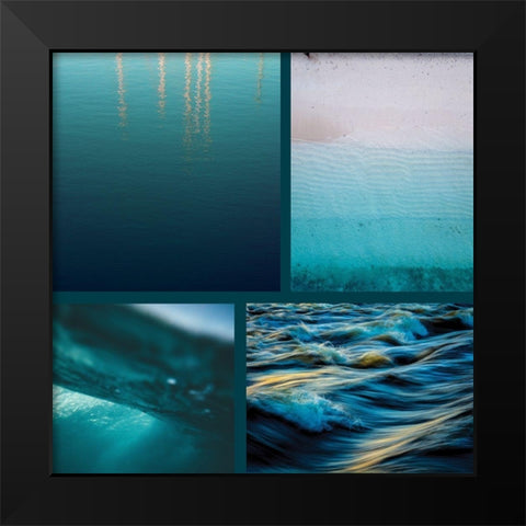 By the Sea 5 Black Modern Wood Framed Art Print by Hogan, Melody