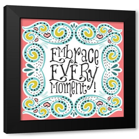 Whimsical Moment Black Modern Wood Framed Art Print with Double Matting by Hogan, Melody