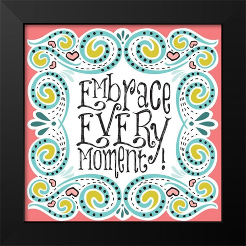 Whimsical Moment Black Modern Wood Framed Art Print by Hogan, Melody