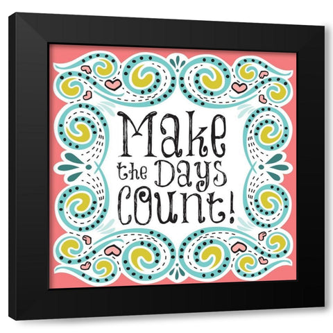 Whimsical Count Black Modern Wood Framed Art Print by Hogan, Melody