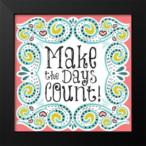 Whimsical Count Black Modern Wood Framed Art Print by Hogan, Melody