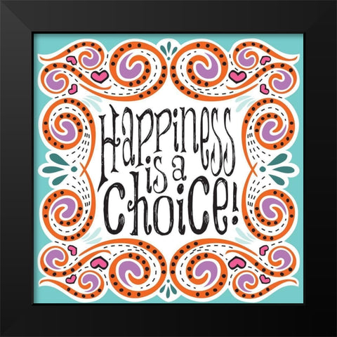 Whimsical Choice Black Modern Wood Framed Art Print by Hogan, Melody