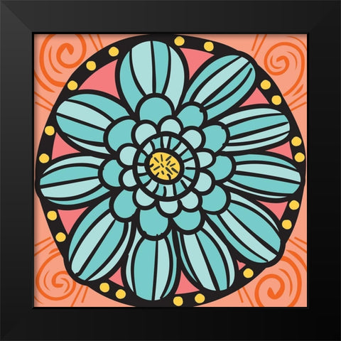 Whimsical Blossom 2 Black Modern Wood Framed Art Print by Hogan, Melody
