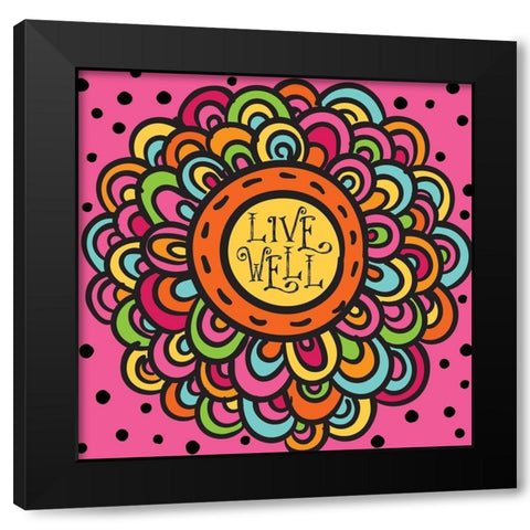 Whimsical Live Black Modern Wood Framed Art Print with Double Matting by Hogan, Melody
