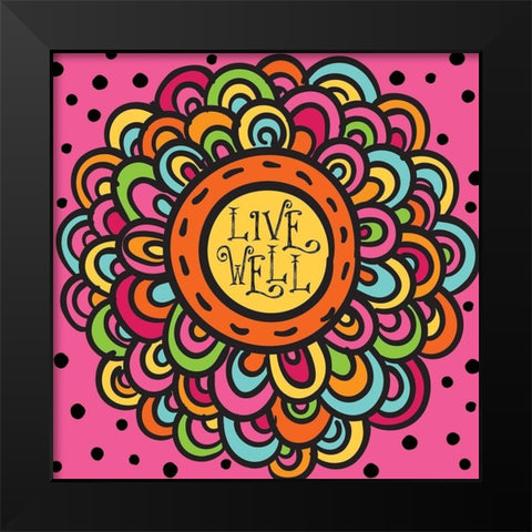 Whimsical Live Black Modern Wood Framed Art Print by Hogan, Melody