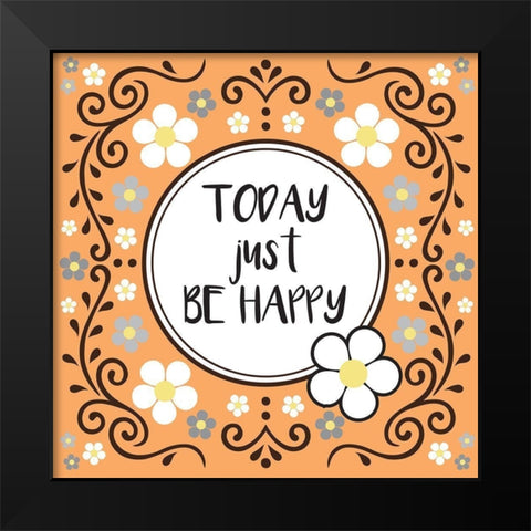 Whimsical Today Black Modern Wood Framed Art Print by Hogan, Melody