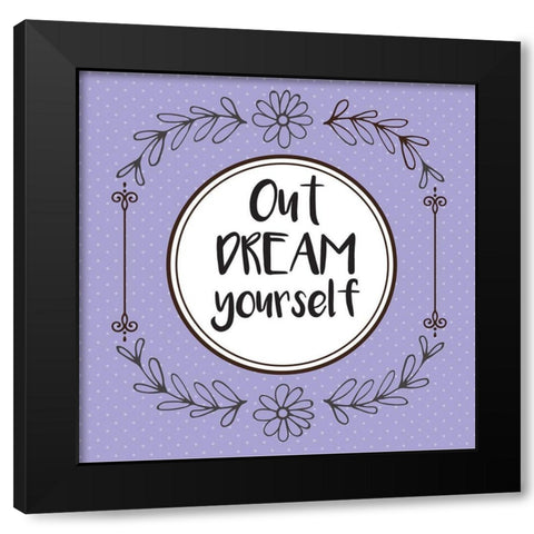 Whimsical Dream Black Modern Wood Framed Art Print by Hogan, Melody