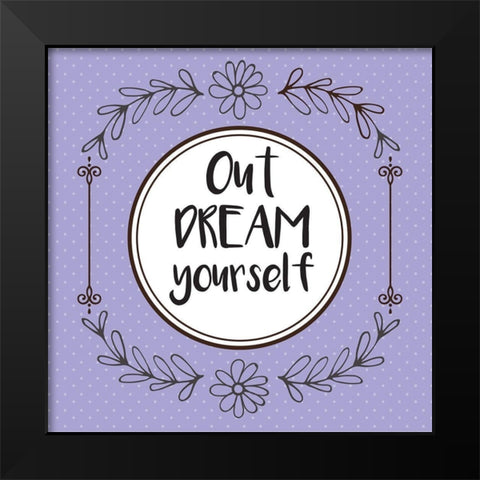 Whimsical Dream Black Modern Wood Framed Art Print by Hogan, Melody