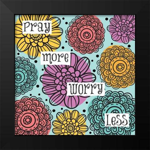 Whimsical Pray Black Modern Wood Framed Art Print by Hogan, Melody