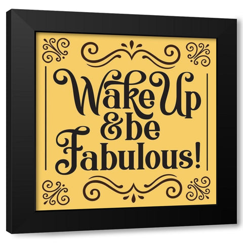 Whimsical Fabulous Black Modern Wood Framed Art Print with Double Matting by Hogan, Melody